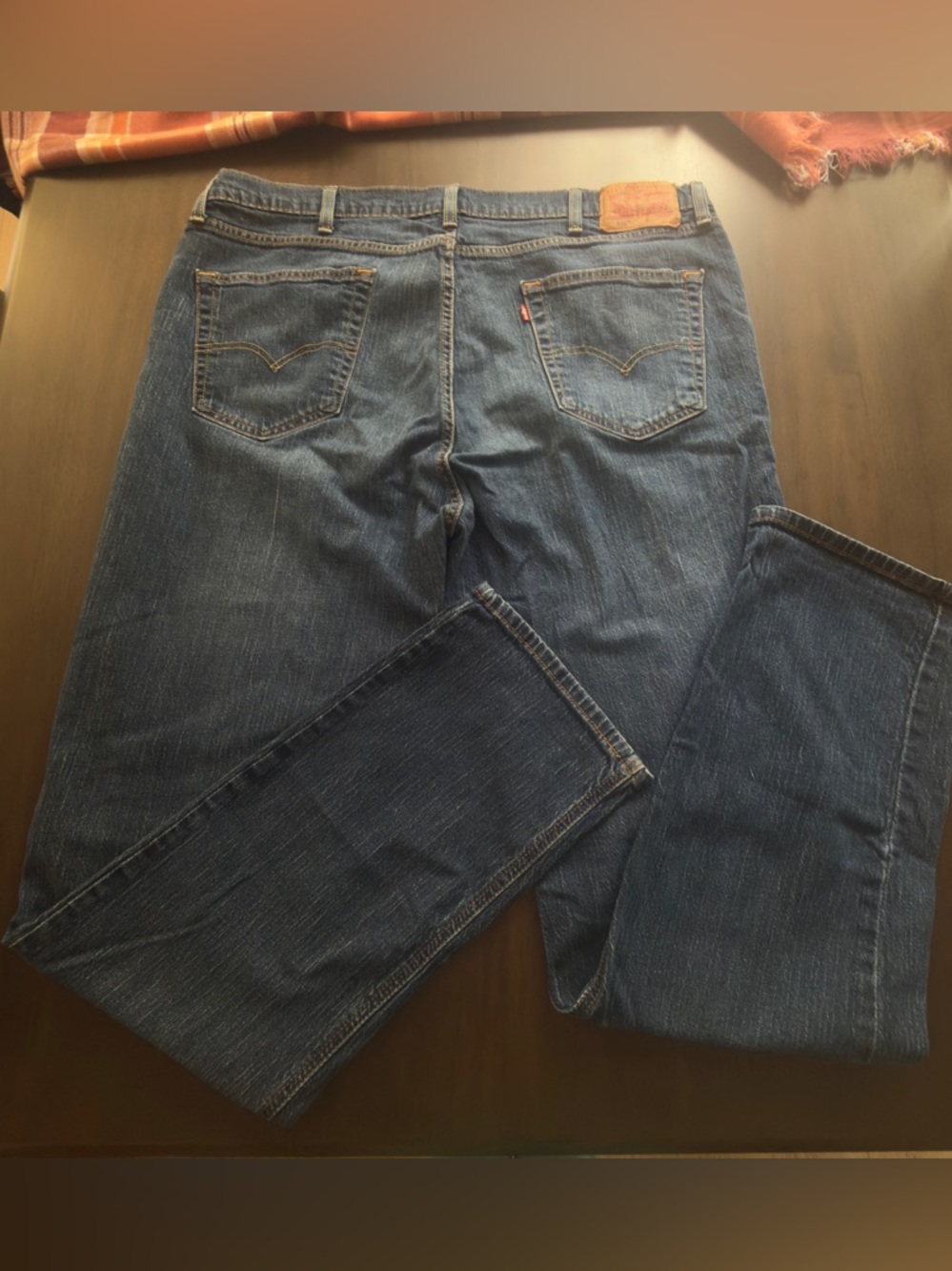 Levi's Dark Blue Straight Leg Denim Jeans